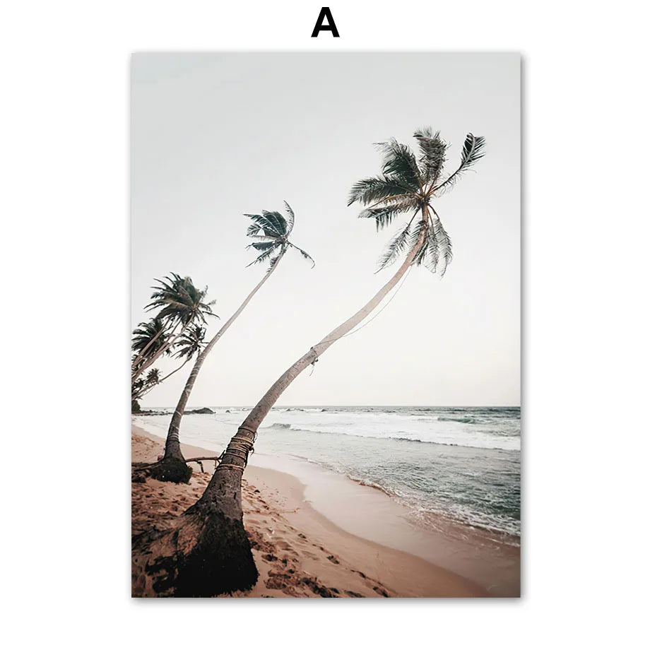 Grains of Sand Arches Grass Reed Palm Cactus Giraffe Nordic Poster Wall Art Print Canvas Painting Decor Pictures For Living Room