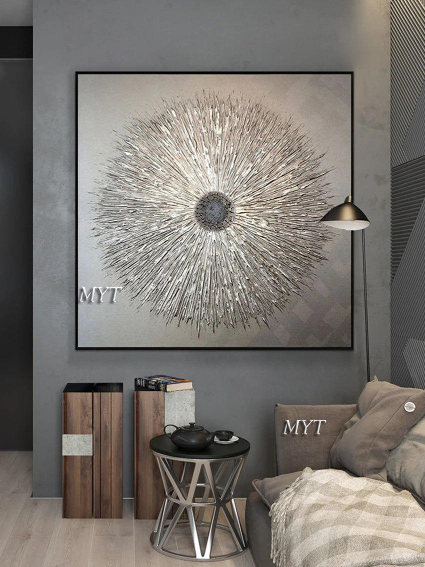 New Arrival Home Wall Flower Canvas Art Handmade Abstract Flower Oil Painting Canvas Wall Art Modern Home Decoration Piece Art