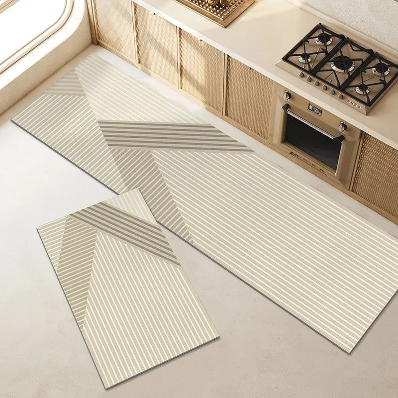 Kitchen Floor Mat Non-slip Leather Carpet Pvc Mats Waterproof Oil-proof Rug Long Strip Home decoration