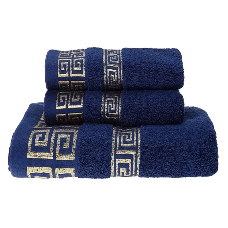 3pcs Waffle Towel Set Household Cotton Face Towel Hand Bath Towel Bath Linen Set For Bathroom 1 Bath Towel & 2 Hand Towels Cream