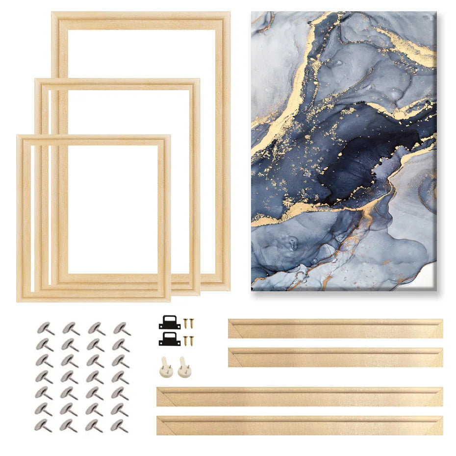 60x90 50x70 40x60 Natural Wooden Picture Frame For Wall Canvas Frame Diamond Painting Frame Picture Poster Wall Frame Home Decor