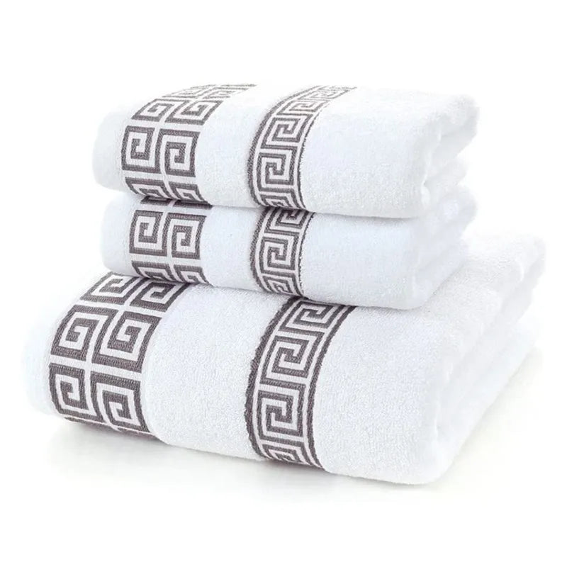 3pcs Waffle Towel Set Household Cotton Face Towel Hand Bath Towel Bath Linen Set For Bathroom 1 Bath Towel & 2 Hand Towels Cream