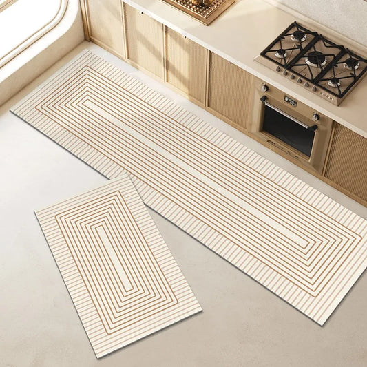 Kitchen Floor Mat Non-slip Leather Carpet Pvc Mats Waterproof Oil-proof Rug Long Strip Home decoration