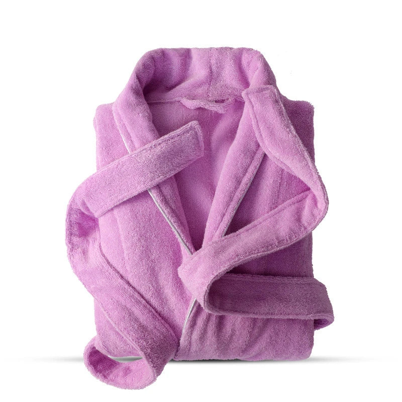 100% Cotton Toweling Robe Lovers Soft Long Bath Robe Men Women Nightrobe Sleepwear Casual Home Bathrobe Hotel Robe Thickening