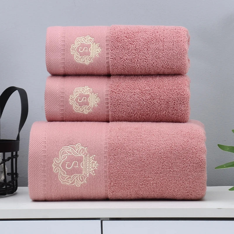 3pcs Waffle Towel Set Household Cotton Face Towel Hand Bath Towel Bath Linen Set For Bathroom 1 Bath Towel & 2 Hand Towels Cream