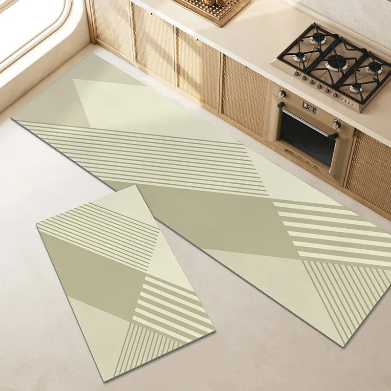 Kitchen Floor Mat Non-slip Leather Carpet Pvc Mats Waterproof Oil-proof Rug Long Strip Home decoration