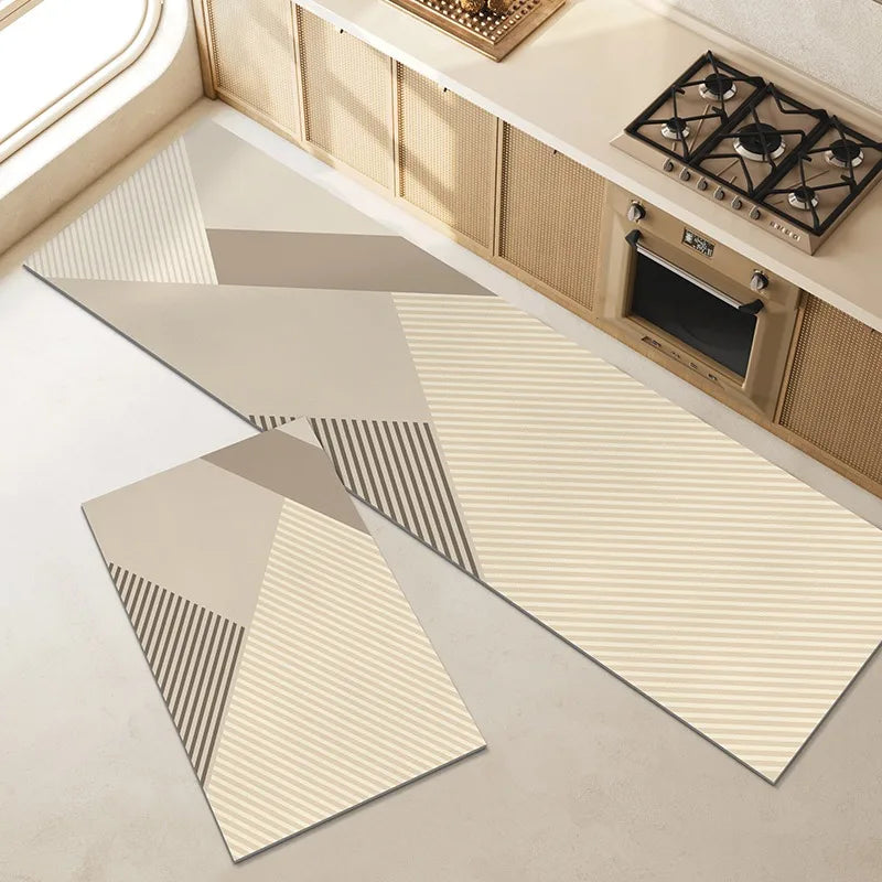 Kitchen Floor Mat Non-slip Leather Carpet Pvc Mats Waterproof Oil-proof Rug Long Strip Home decoration