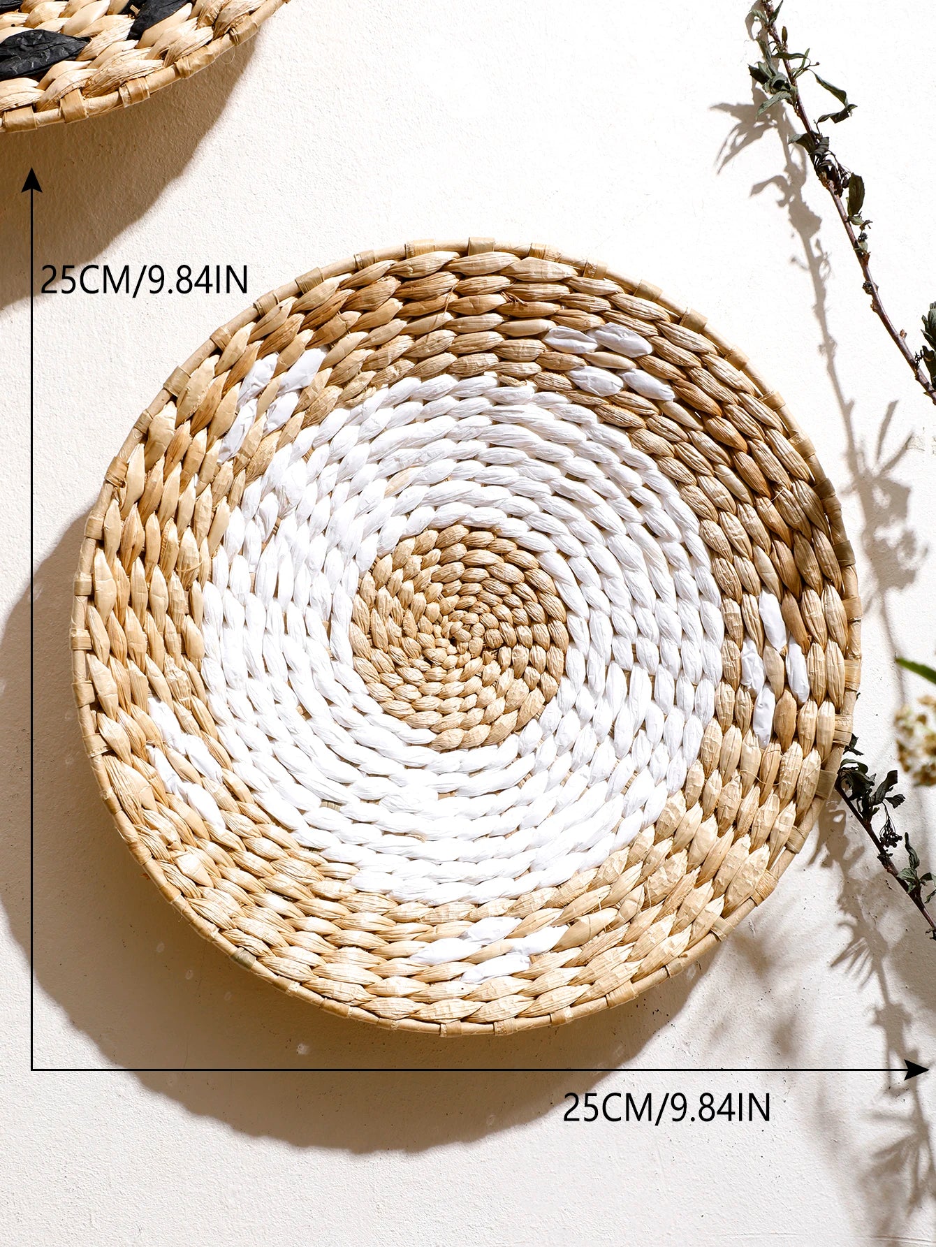 Seagrass Wall Hanging Decor Wall Basket Boho Home Decoration Handmade Natural Wall Art for Kitchen Bedroom Living Room Ornament