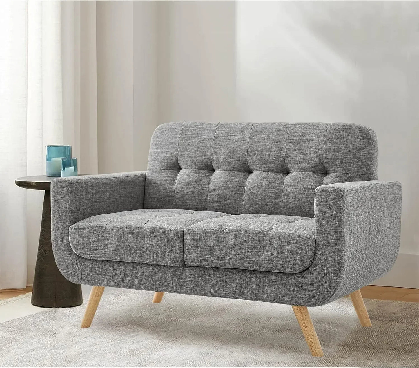 Contemporary Accent Armchair with Linen Upholstery Living Room Furniture, 1SEAT, Living room chair, single sofa chair.Beige