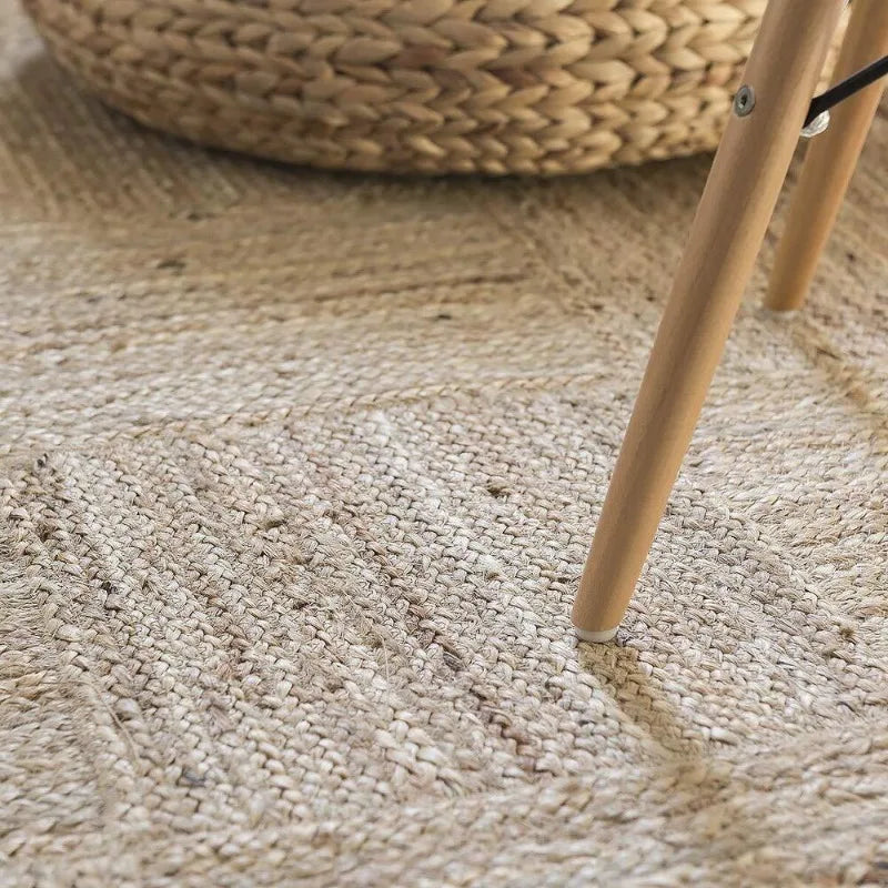 Carpet Design Braided Runner Rug Jute Rustic Look Farmhouse Rug