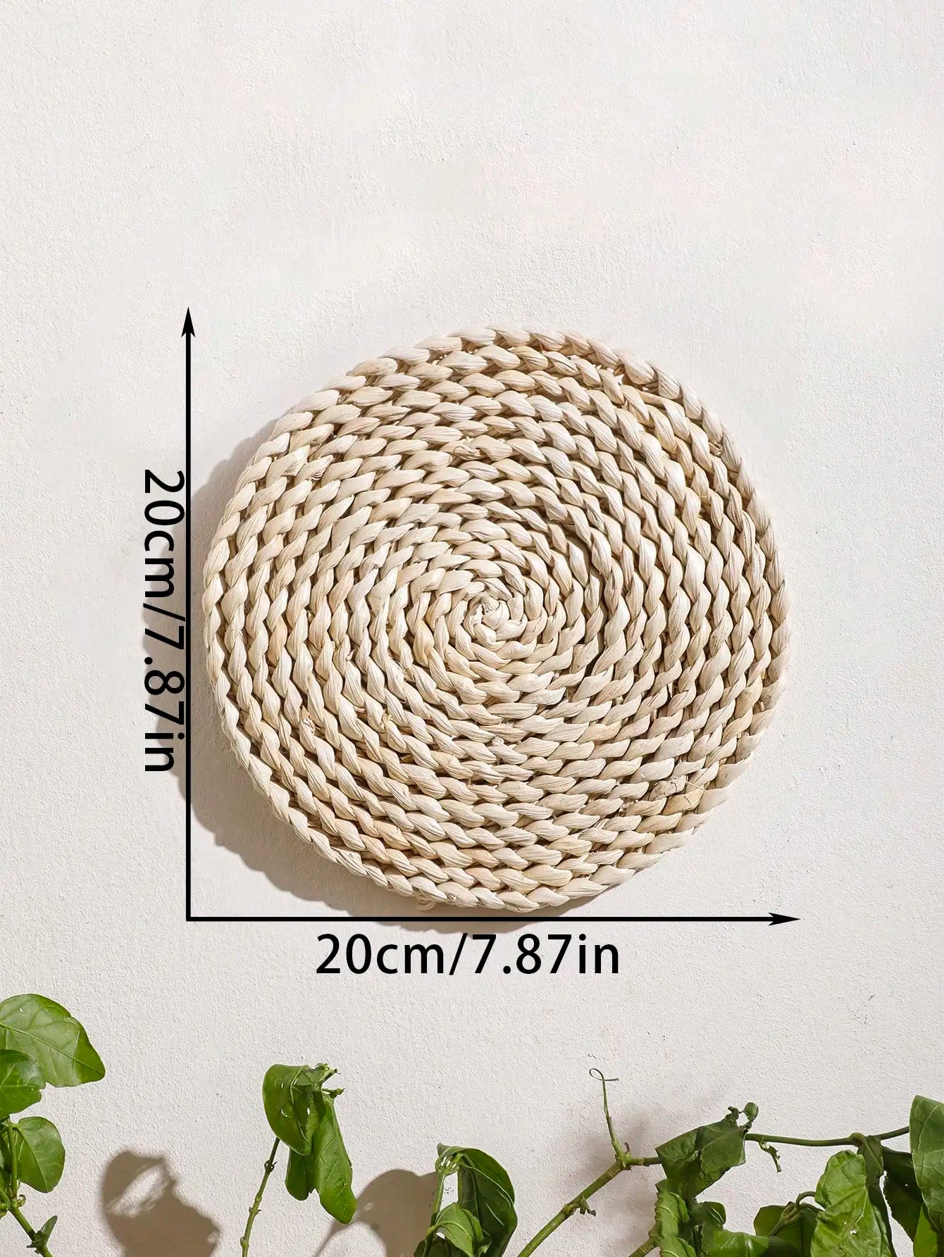 Seagrass Wall Hanging Decor Wall Basket Boho Home Decoration Handmade Natural Wall Art for Kitchen Bedroom Living Room Ornament