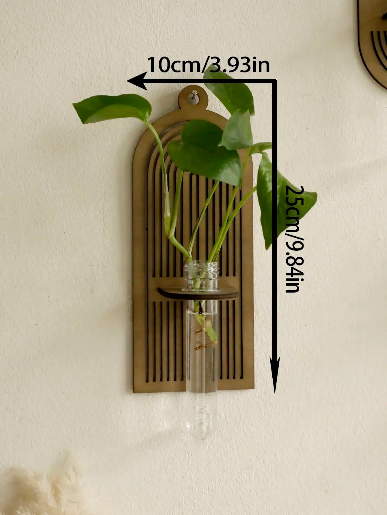 Wall Planter For Indoor Plants Wood Wall Decor Boho Hanging Planter Home Decoration Wall Vases For Dried Flowers Decor Art Gift